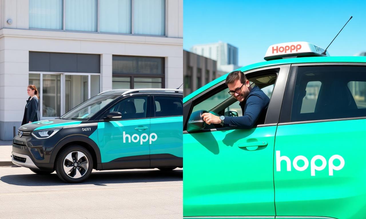 Hopp car sharing and taxi services